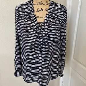 Candie;s Blk & Wht Zig-zag printed LS top Size M